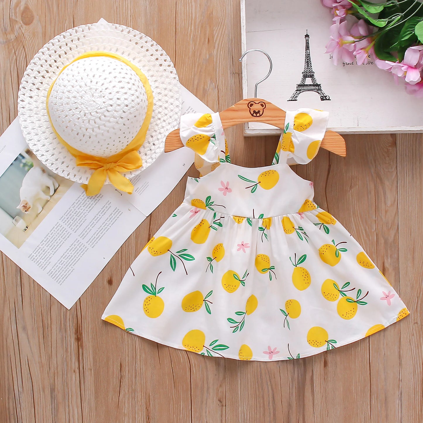 Summer Fruit Print Baby Dress