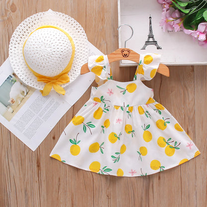Summer Fruit Print Baby Dress
