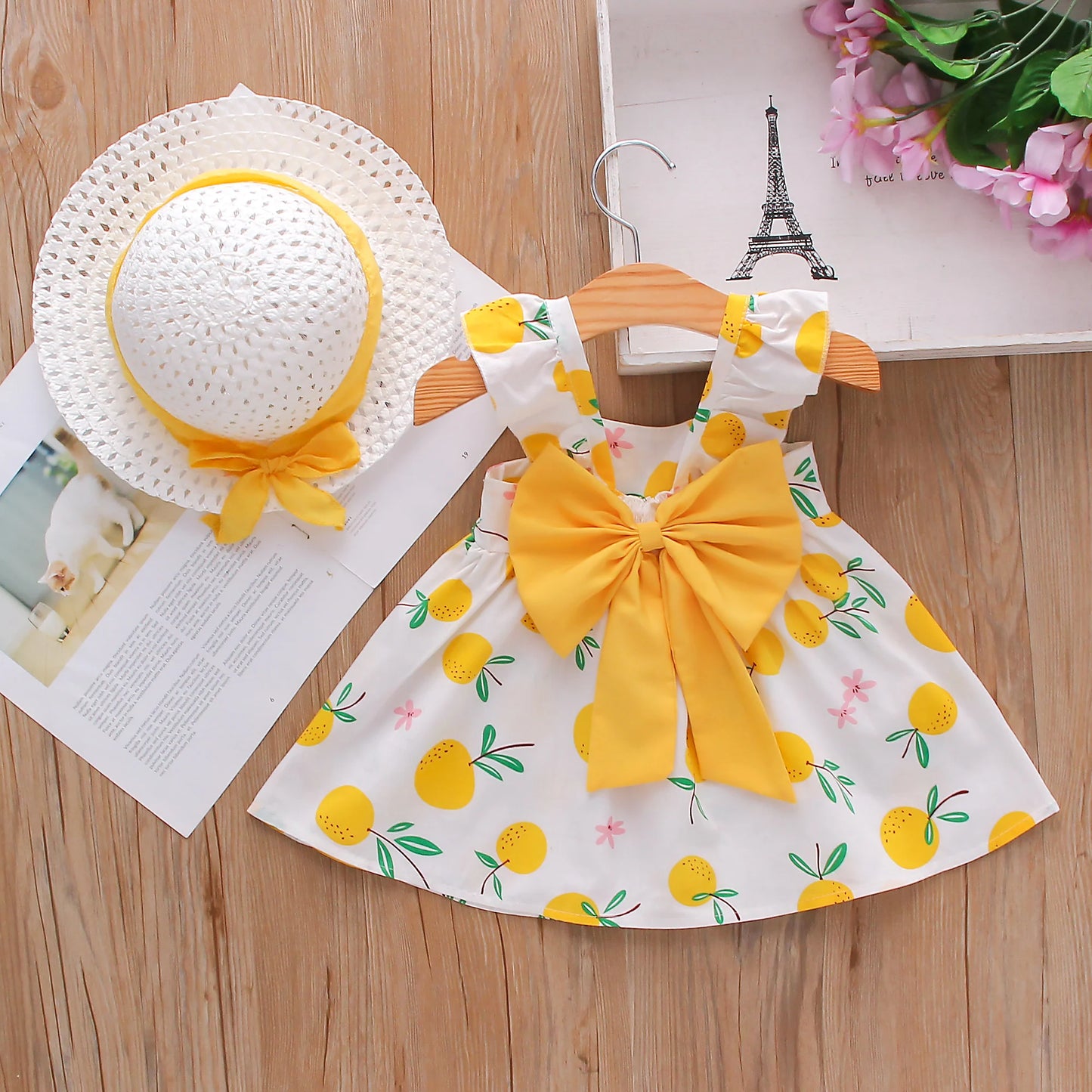Summer Fruit Print Baby Dress