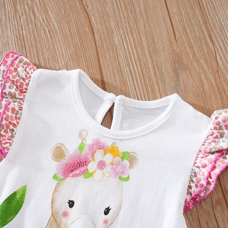Giraffe Print Baby Bodysuit
