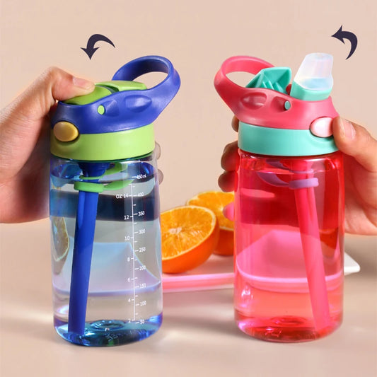 Kids Portable Straw Water Bottle